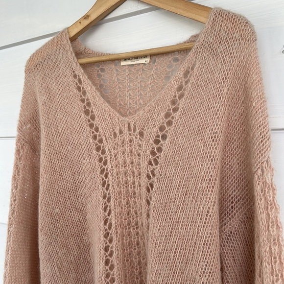 Spell & The Gypsy Collective V-Neck Tan Wool Sweater - Picture 3 of 6